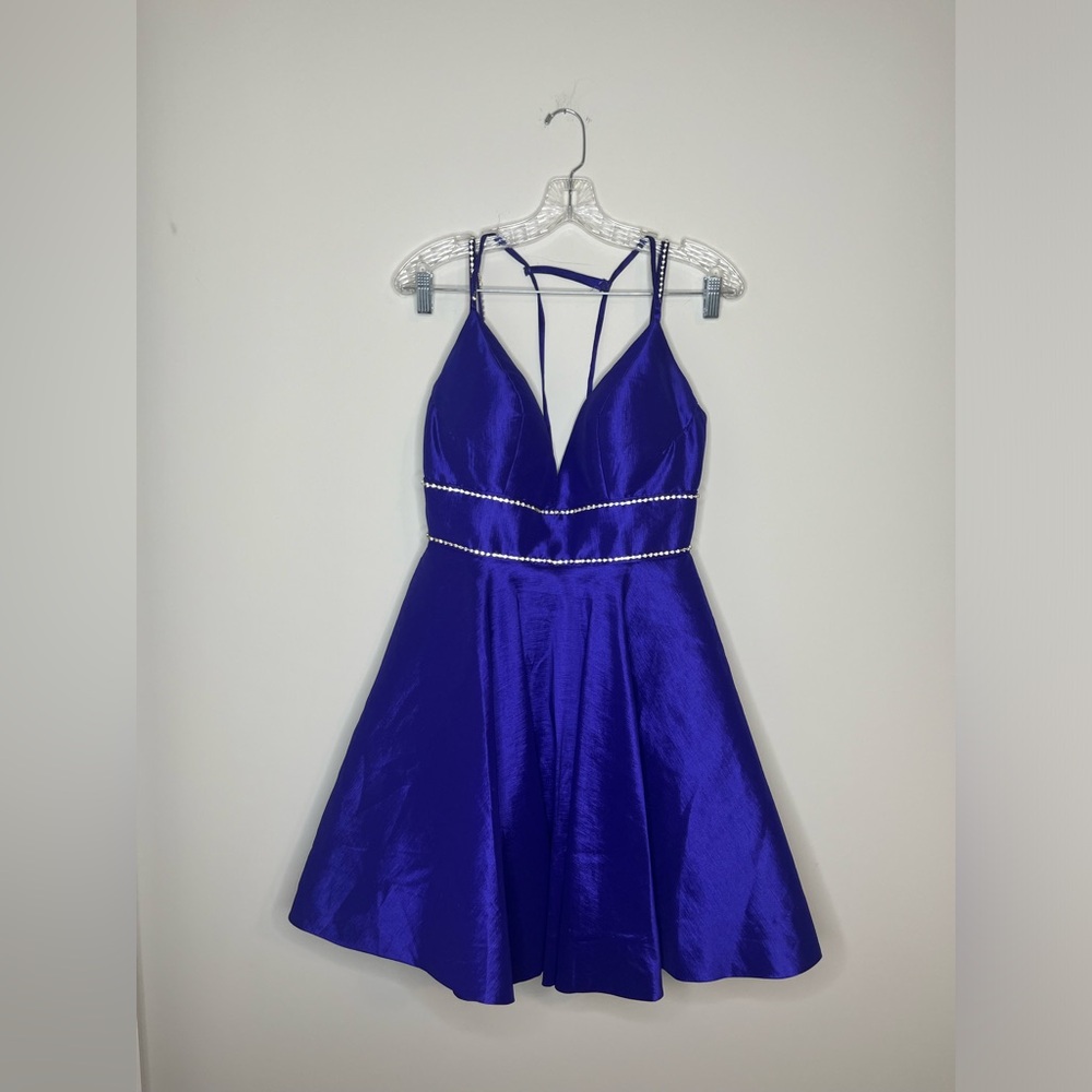 Meg - Short Bedazzled Cocktail Dress